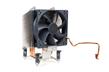 CPU cooler on white background