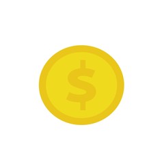 Coin flat icon.