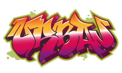 Urban word in graffiti style