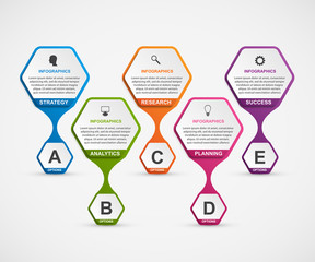 Abstract options infographics template. Infographics for business presentations or information banner.
