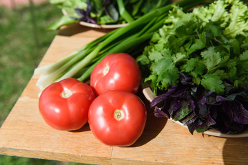 Healthy food fresh vegetables on table