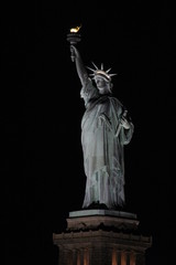 Statue of Liberty shining in the night