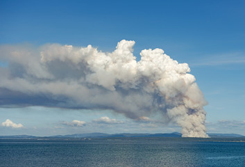  bushfire smoke in Tasmania, Australia.