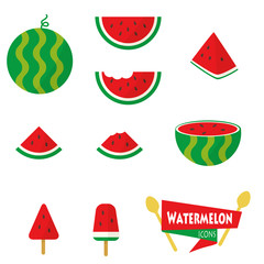 すいか　アイコン　セット