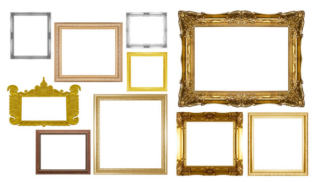 Set of golden vintage frame