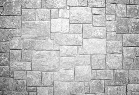 Stone wall black and white