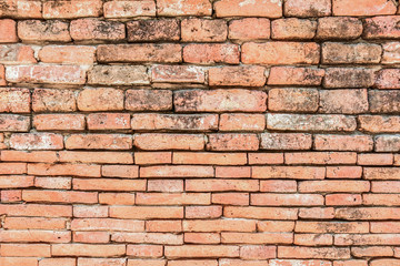 Red old brick texture background.
