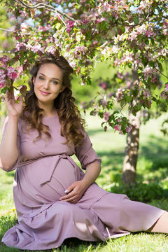 Young beautiful pregnant woman