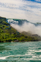 Water rushing over Niagara Falls