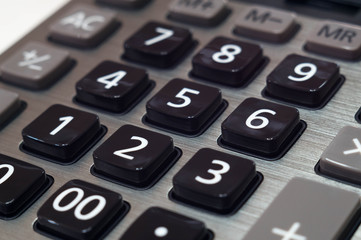 calculator for mathematical calculations and accounting close-up