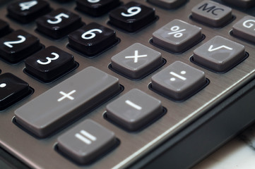 calculator for mathematical calculations and accounting close-up
