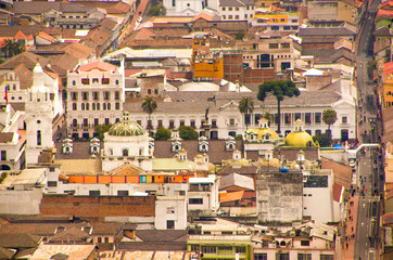 Fototapeta na wymiar View of the historic center of Quito, Ecuador