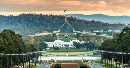 Parliament House Canberra - obrazy, fototapety, plakaty