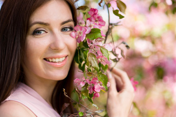 Fototapeta premium Young woman in the spring