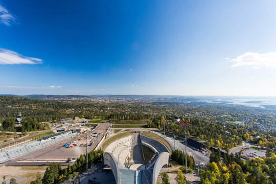 Oslo In The Distance From Holmenkollbakken