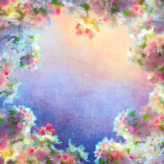 Spring Cherry Blossom Painting