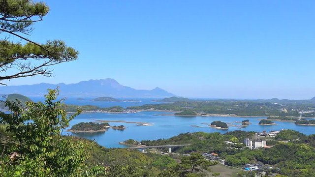 千巌山から観る天草松島と雲仙岳