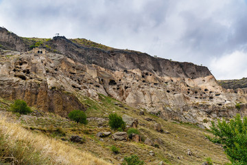 Fototapeta na wymiar View of Vardzia cave monastery. Georgia