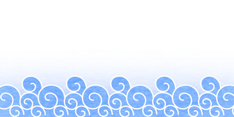 海　波　和紙　背景