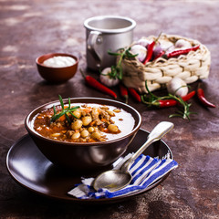 Meat soup with beans