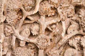 sculpture carved of wood in Thailand