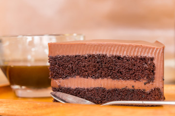 Piece of Chocolate Fudge Cake