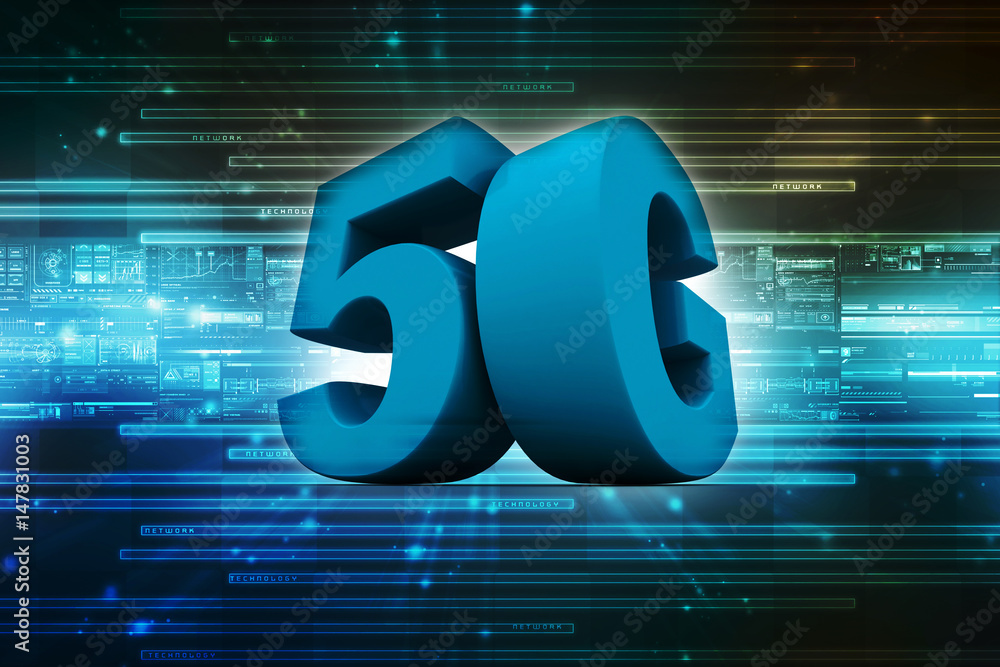 Poster 3d rendering 5g network 5g connection