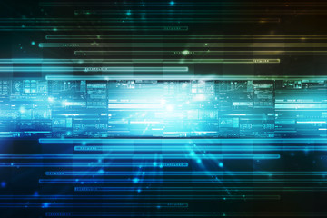 2d illustration technology background