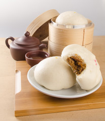 pao or asian buns on a background.