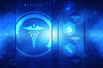 2d illustration Health care and medical logo 