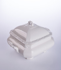 pot or ceramic food pot on a background.