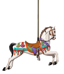 merry-go-round horse with pole