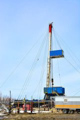 The drilling rig to drill for oil and gas.