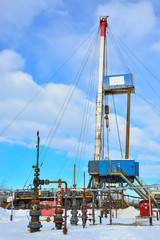 The drilling rig to drill for oil and gas.