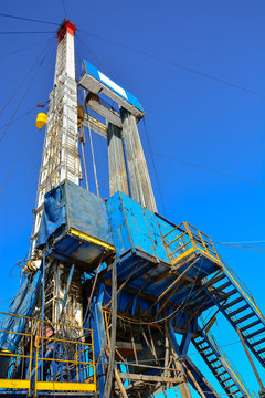 The drilling rig to drill for oil and gas.