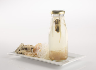 health tea or Chinese medicine health tea on background.