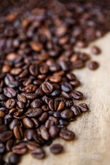 Coffee Beans Caffeine Roasted Brown Espresso wallpaper close up. Fried  Coffee Beans Texture macro
