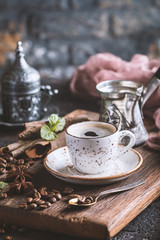 Fresh tasty espresso
