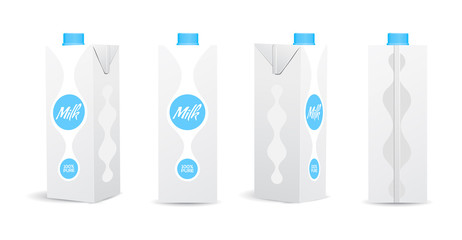 Milk Carton Vector Illustrations for Mockup