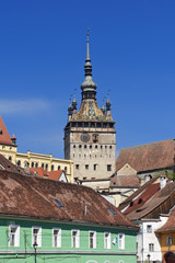 Fototapeta premium Unesco World Heritage Clock tower in Sighisoara Transylvania Romania
