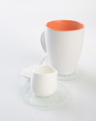 tea cup or coffee cup on a background.