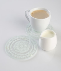 tea or hot tea cup on a background.