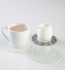 tea or hot tea cup on a background.