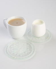 tea or hot tea cup on a background.