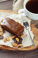 cake on old wooden background