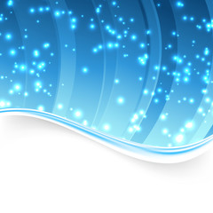 Blue abstract folder layout with soft border