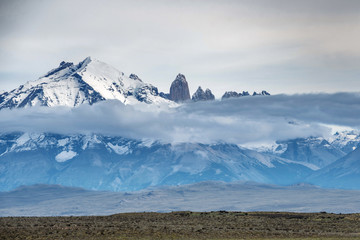 Part of the cordillera in Torres del Paine National Park outside Puerto Natales, Chile