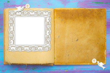 First Holy Communion photo frame card