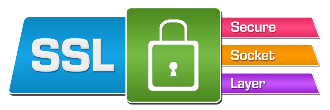 SSL - Secure Socket Layer Colorful Squares Stripes 
