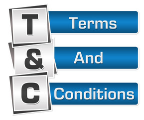 T And C - Terms And Conditions Blue Grey Squares Vertical 